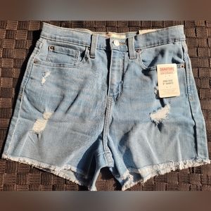 NWT Levi Strauss Girls 16 High Rise 3" Shorts